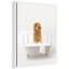 «Golden Doodle in White Bathaign» par Amy Peterson, reproduction d'art sur toile encadrée