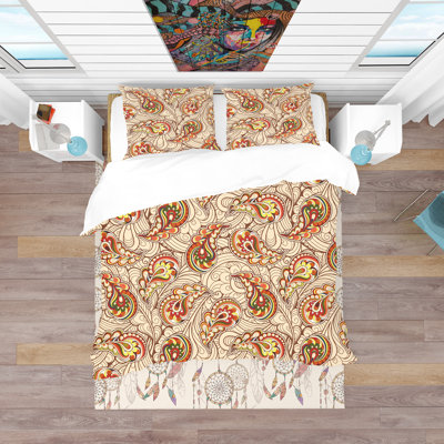 Autumn Pattern - Bohemian Nature Duvet Cover Set - Microfiber Polyester