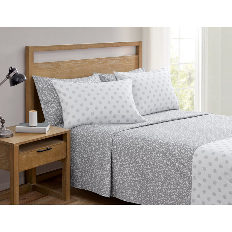 Ensemble de draps 6 pièces Medallion, Ensemble de draps pour taille de lit très grand a