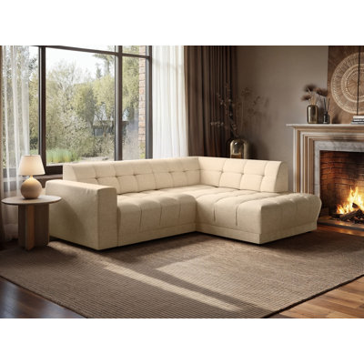 Asta 3 Seater Right Corner Sofa Cream