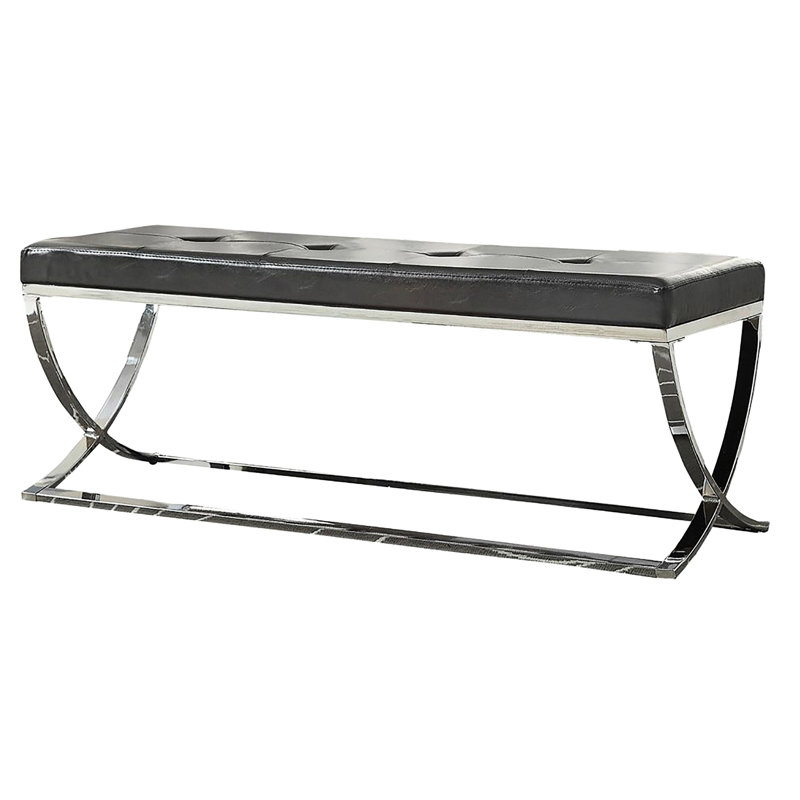 Banc contemporain noir avec siège et accents Modern Elegant