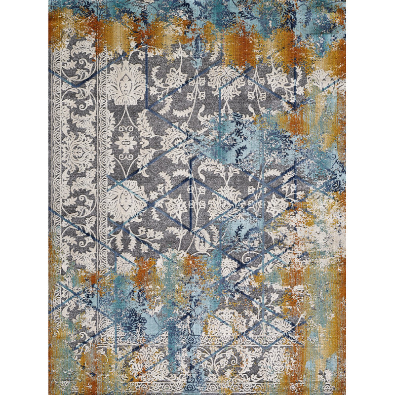 Lucha Floral Indoor Rug, Rectangle 9'7" x 13'9"