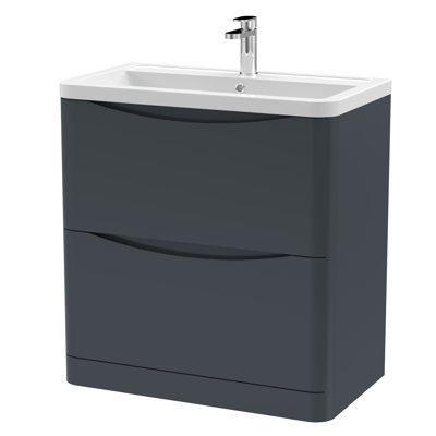 Lunar 800mm Single Bathroom Vanity with Integrated Vitreous China Basin