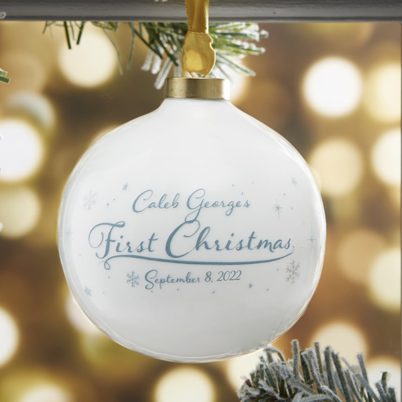 3.5'' Porcelain Ball Ornament, Yes