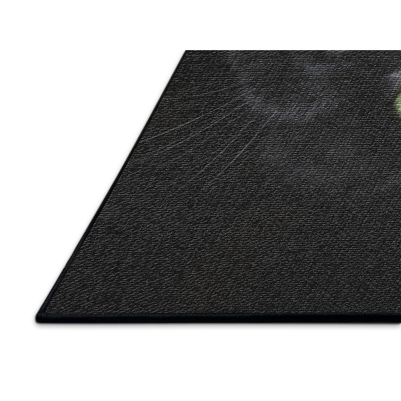 Tapis noir pour animal portrait 48, Rectangle 3 pi x 5 pi
