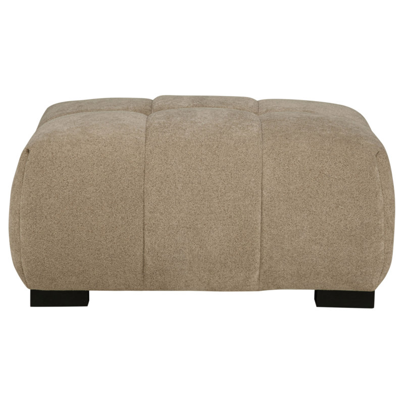 Repose-pieds rectangulaire rembourré Plather Camel, Brown