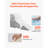 Orthopedic Bed Wedge Pillow 4 Pcs Adjustable for Back Leg Neck GERD Sleep