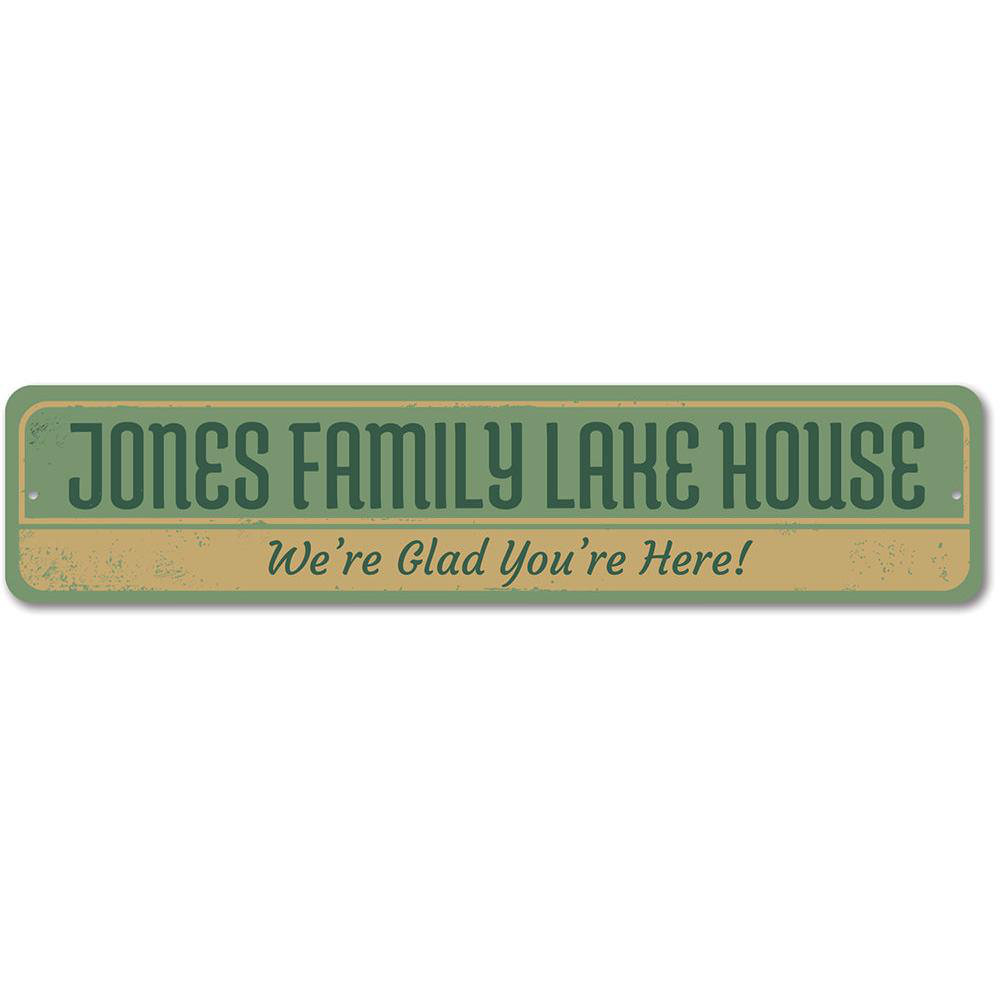 Family Lake House Aluminum Sign Lizton Sign Shop, Inc 