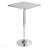 Contemporary Adjustable Square Bar Table In Silver