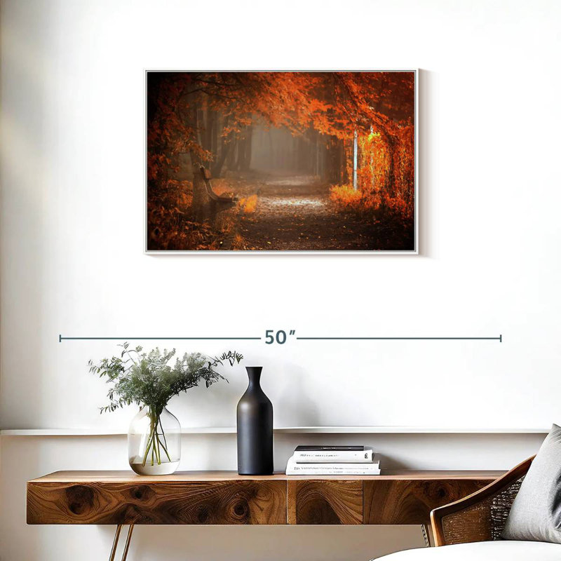 En attente de chute, Cadre flottant blanc, 31 po x 21 po