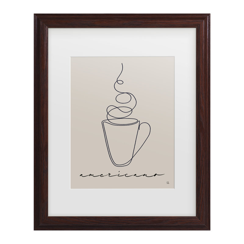 Œuvre encadrée, «Bistro Sarah Adams Cafe Americano», H 16,75 po x l 13,75 po