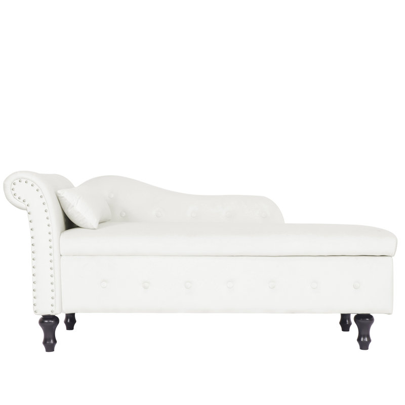 Méridienne Casy, 100 % polyester blanc