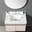 Dessus de meuble-lavabo de salle de bain 37 po - marbre blanc avec veines élégantes, dosseret de 4 po de hauteur, 8 trous de robinet, pierre frittée, dosseret de 4 po à l'épreuve de l'eau et des taches 37 po x 22 po-121099473