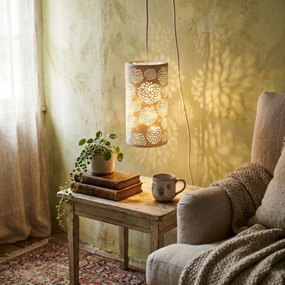 Luminaire suspendu cylindrique à 1 lumière Chloe