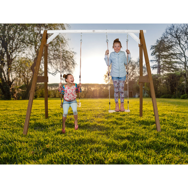 AXI Hemlock Swing Set with 2 Swing(s), Brown/White