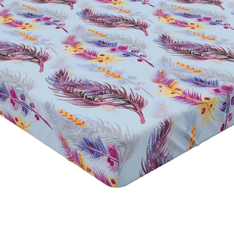 Drap-housse Ambesonne Boho Feathers, Drap-housse très grand californien