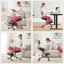Fauteuil ergonomique à hauteur réglable avec dossier et frein de roue