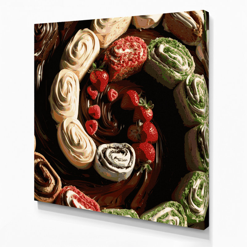 Art mural sur toile Desserts, H 8 po x l 8 po