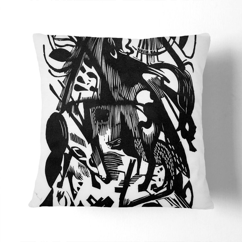 The Wolf Scatter Cushion with Filling, 55cm H x 55cm W x 20cm D