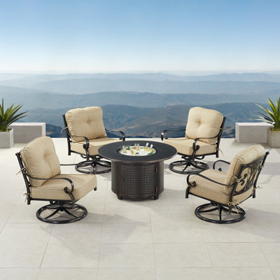 Guevara 4 - Person Patio Conversation Set with Cushions