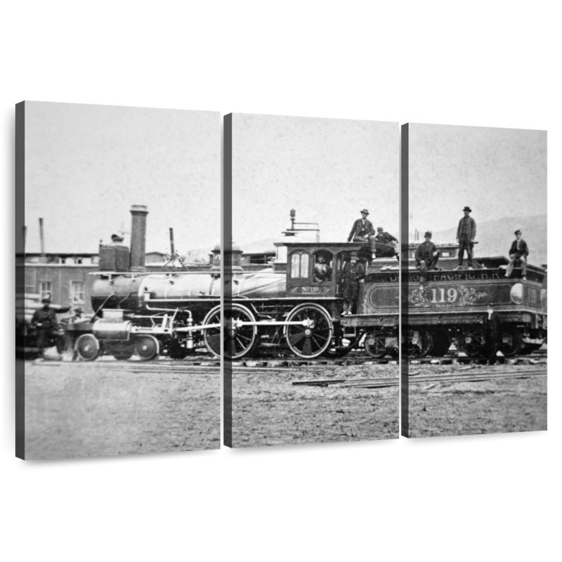 Mehar Union Pacific Locomotive No.119, 20" H x 33" W