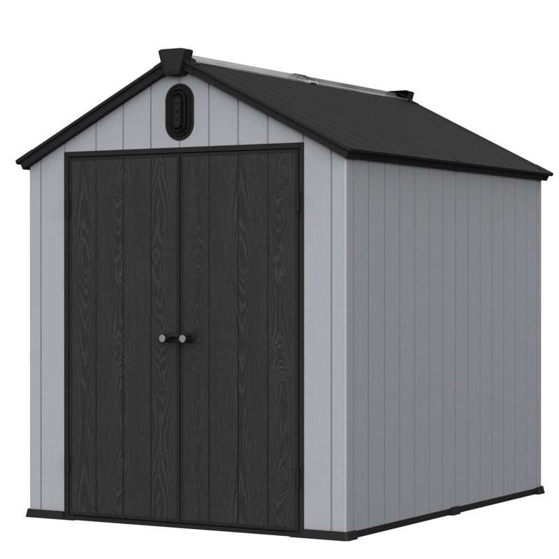 Pièce d'équipement extérieur 6 * 8pi avec imperméabilisation - plastique, compartiment de rangement de jardin intérieur spacieux