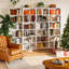 Ensemble de bibliothèque à 6 niveaux, bibliothèque de 70 po de hauteur et 2 pièces, étagère de rangement autoportante en bois-349224770