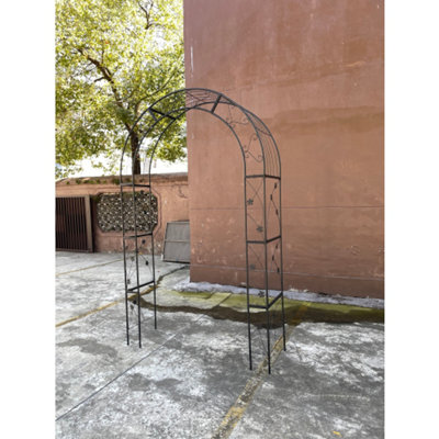 Métal arche de jardin arche de jardin treillis plantes grimpantes arche de soutien arche extérieure arche de mariage événements de fête arche noir