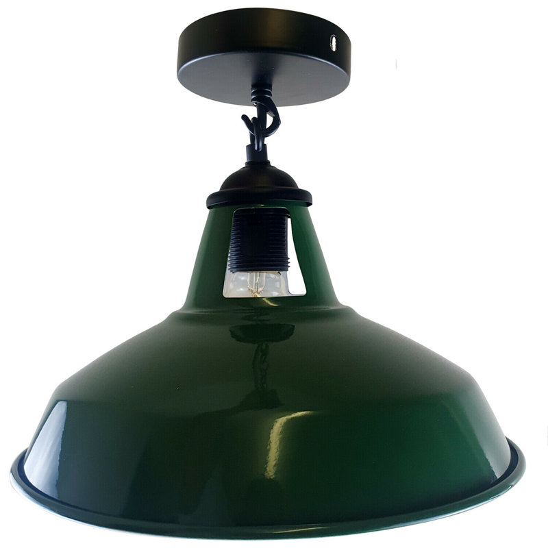 Bolin Semi Flush Mount, Green