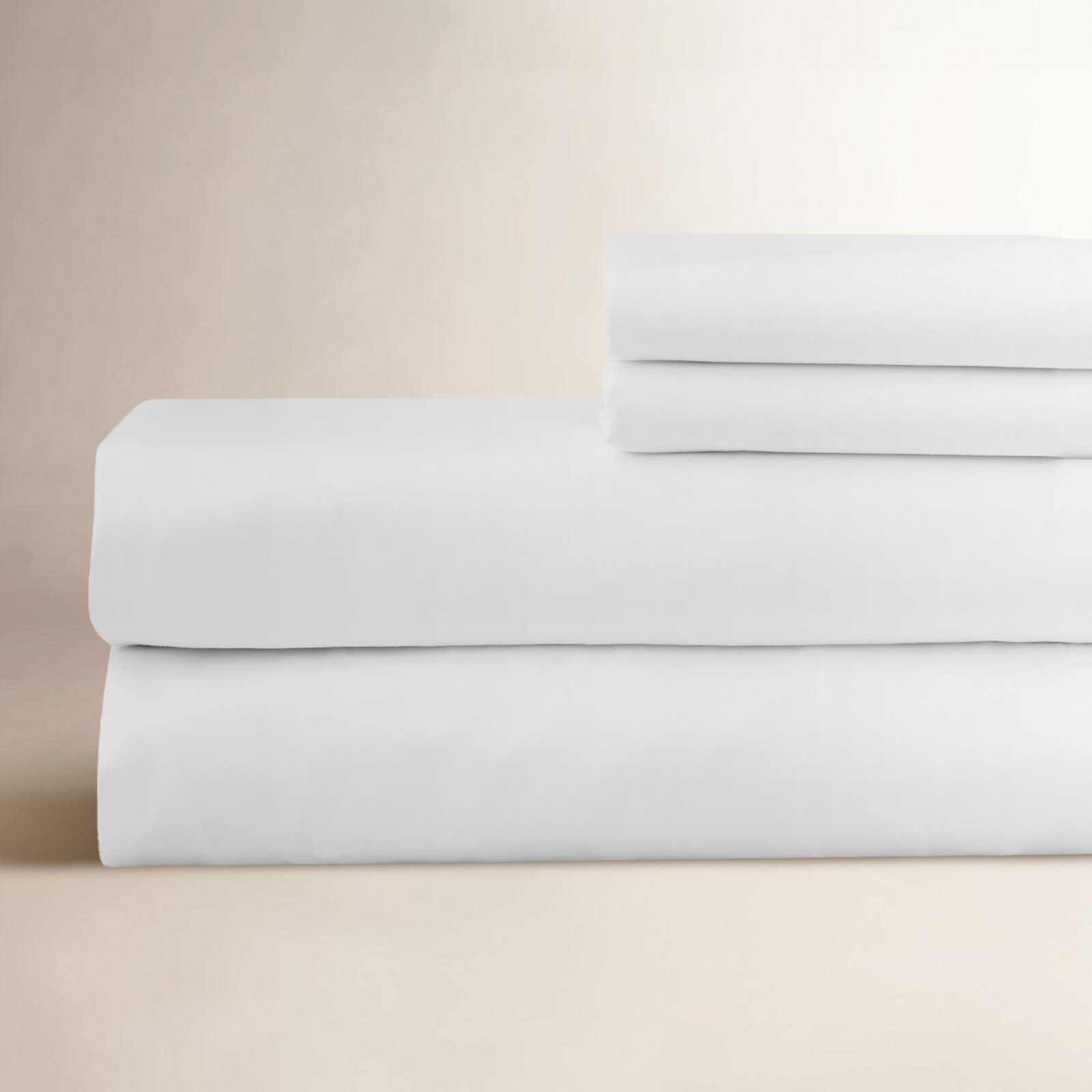 Fulham Percale Sheet Set, White, Twin