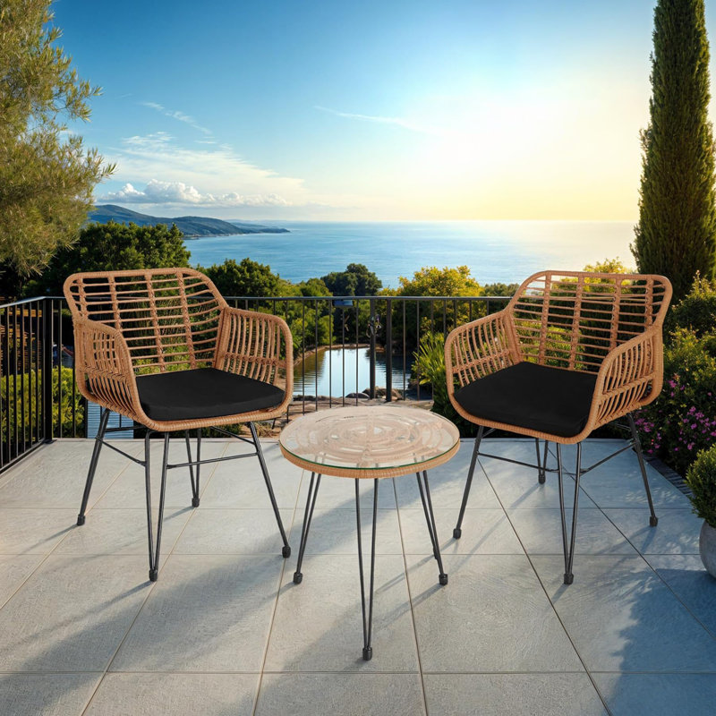 Round 3 - Piece 2 - Person 51Cm L Outdoor Table Set