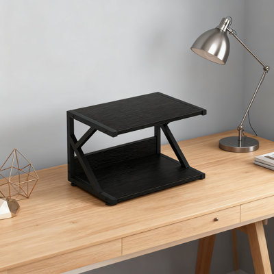 2-Tier Printer Stand With Storage Shelves, Heavy-Duty Under Desk Organizer For Home Office, Fax Machine And Scanner