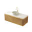 Meuble-lavabo mural 48 po avec tiroirs et vasque ronde blanche-1849957804