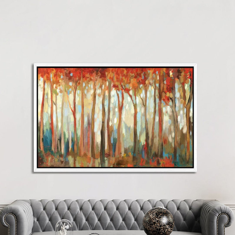 Marble Forest I by Allison Pearce - Painting on Canvas, White Framed Canvas, 152.5 cm H x 101.5 cm W x 3.175 cm D