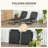 2 Piece Folding Chaise Lounge Pool Chairs, Outdoor Sun Tanning Chairs With 5-Level Reclining Back, Steel Frame For Beach, Yard, Patio-169268508