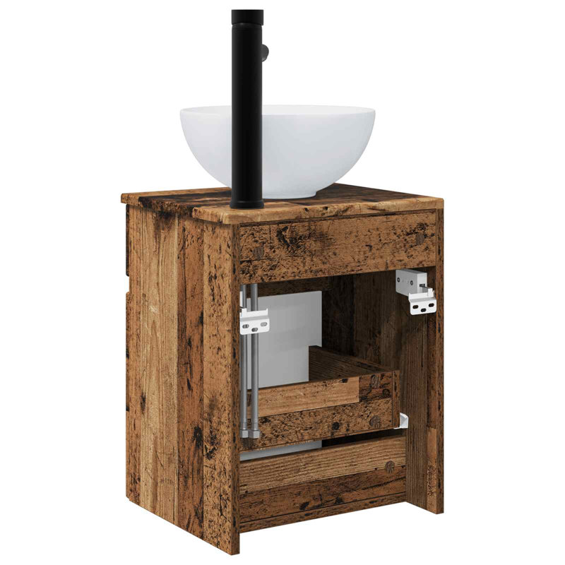 390 mm Bathroom Vanity, Old Wood