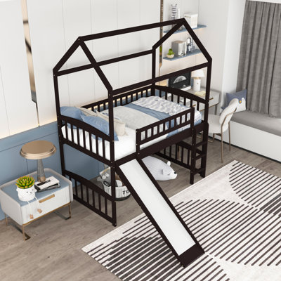 Lit mezzanine simple avec glissade Soild