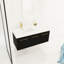 48 Inch Bathroom Vanity With Sink, Modern Thick Edged Resin Basin, Soft Closing Hinges, Black Chestnut Color Sink Vanity, Main Cabinet, Doors