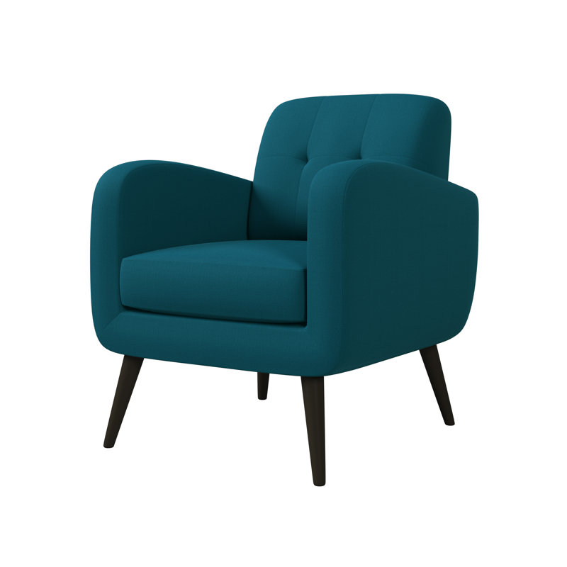 Speegle 29.5" Wide Lace Tufted Armchair, Peacock Blue Polyester