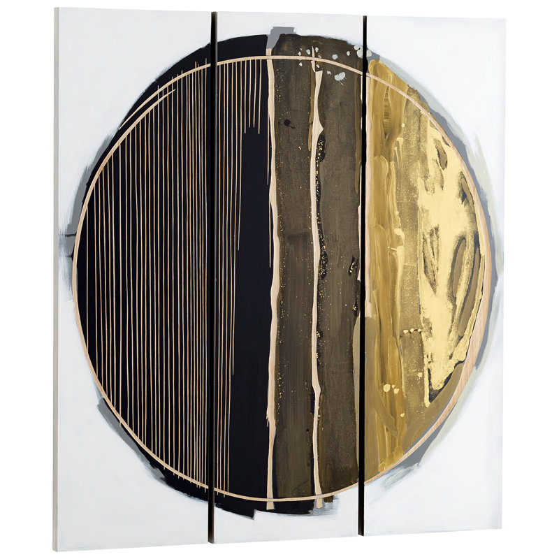 Donya Glam Abstract Wall Decor on Solid Wood