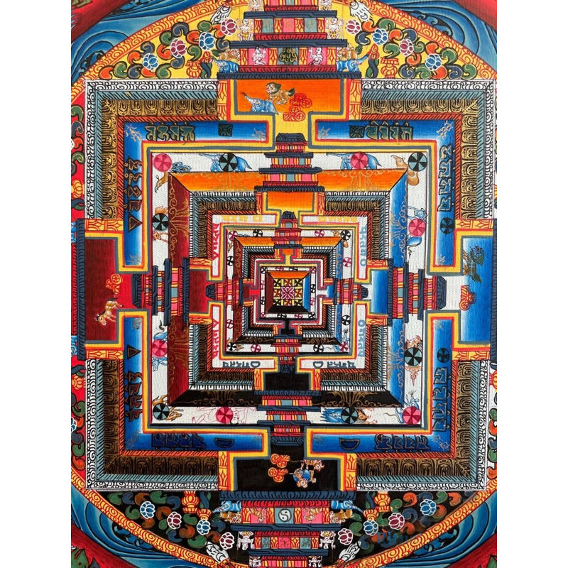 Kalachakra Mandala Thangka (Thangka sans brocart)