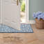 Feya Machine Woven Synthetic Damask Aera Rug in Blue/White-1218787330