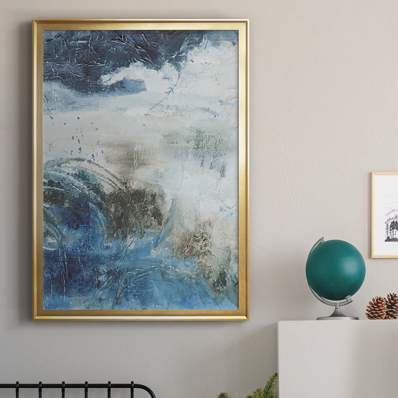 «Coastal Seas», reproduction encadrée de qualité supérieure - prête à être accrochée, H 42,5 po x l 30,5 po x P 1,25 po, Or