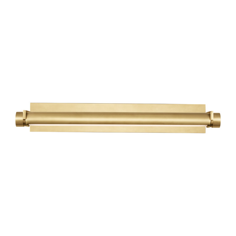 Katan Dimmable LED Wall Mount Picture Light, 2.8" H x 17" W x 8.3" D, Hand-Rubbed Antique Brass