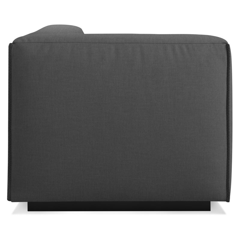 Cleon Chaise Lounge, Tait Charcoal, Left Hand Facing