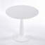 Table tulipe Mid-Century - plateau en panneau de fibres à densité moyenne blanc 31,5 po, base piédestal, 4 à 6 sièges