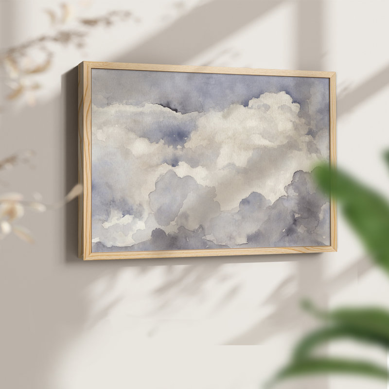 «Clouds in Neutral I», reproduction encadrée, Naturel, H 11 po x l 14 po