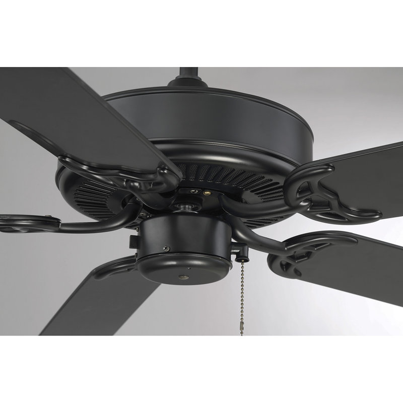 Aaden 52'' Ceiling Fan, Flat Black, Matte Black
