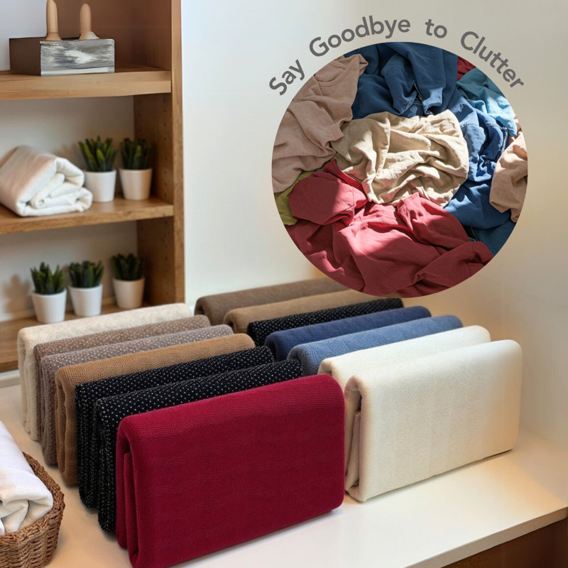 Ensemble de 7 classeurs moyens PLIIO, organisateur de vêtements pliable, solution de rangement et de valise peu encombrante, solution de rangement infroissable pour la maison et les voyages, organisateur de garde-robe et porte-vêtements