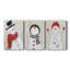 Festive Snowman I - Toile tendue avec châssis sur mesure - 3 pièces-1659791999